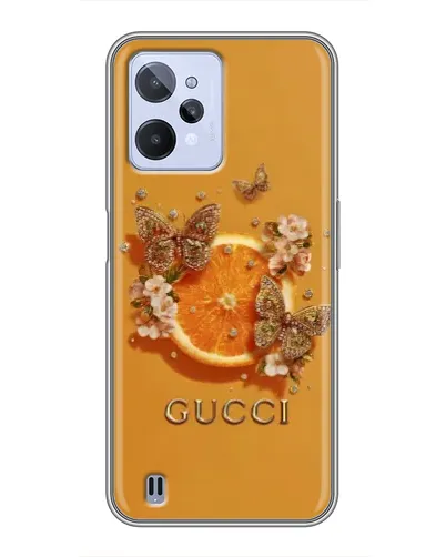 Чехол для Realme C31 с картинкой «Gucci — золотые бабочки» Чехол для Realme C31 с картинкой «Gucci — золотые бабочки»