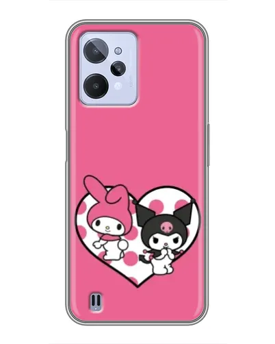 Чехол для Realme C31 с картинкой «Kuromi и My Melody»
