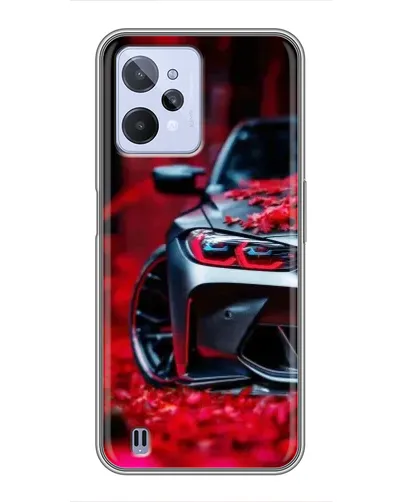 Чехол для Realme C31 с картинкой «Спортивная BMW и цветы» Чехол для Realme C31 с картинкой «Спортивная BMW и цветы»