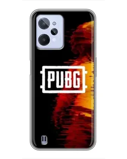 Чехол для Realme C31 с картинкой «Яркий логотип PUBG»