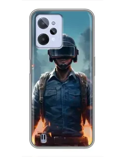 Чехол для Realme C31 с картинкой «PUBG — реалистичный герой»