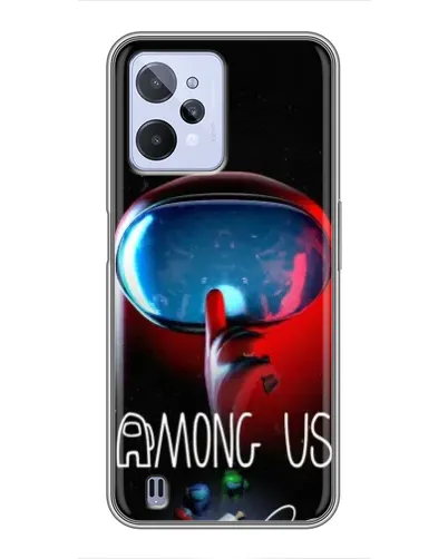 Чехол для Realme C31 с картинкой «Красный импостер — макро» Чехол для Realme C31 с картинкой «Красный импостер — макро»