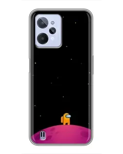 Чехол для Realme C31 с картинкой «Одинокий герой на планете»