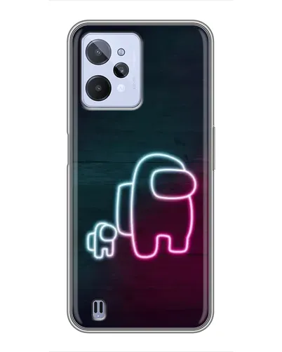 Чехол для Realme C31 с картинкой «Among Us неон-арт» Чехол для Realme C31 с картинкой «Among Us неон-арт»