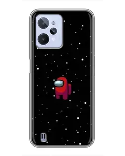 Чехол для Realme C31 с картинкой «Красный Among Us»