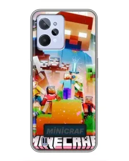 Чехол для Realme C31 с картинкой «Minecraft герои игры»