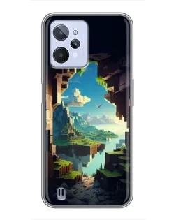 Чехол для Realme C31 с картинкой «Вид из пещеры»