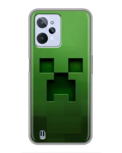 Чехол для Realme C31 с картинкой «Крипер микро-дизайн»