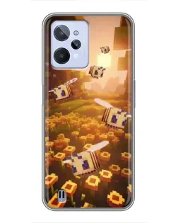 Чехол для Realme C31 с картинкой «Поле подсолнухов»