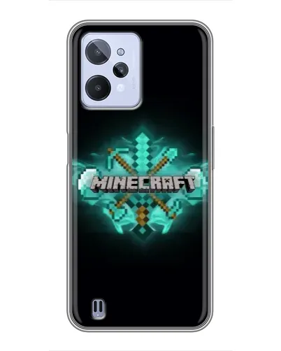 Чехол для Realme C31 с картинкой «Minecraft Diamond лого» Чехол для Realme C31 с картинкой «Minecraft Diamond лого»