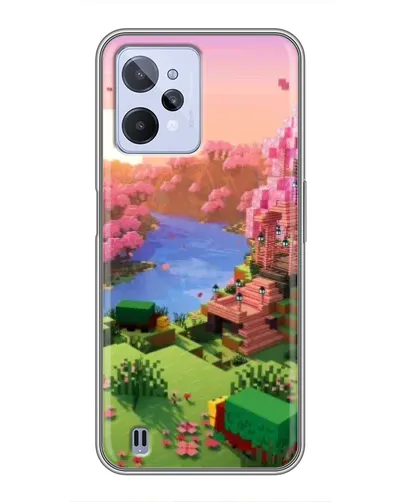 Чехол для Realme C31 с картинкой «Розовое дерево Minecraft» Чехол для Realme C31 с картинкой «Розовое дерево Minecraft»