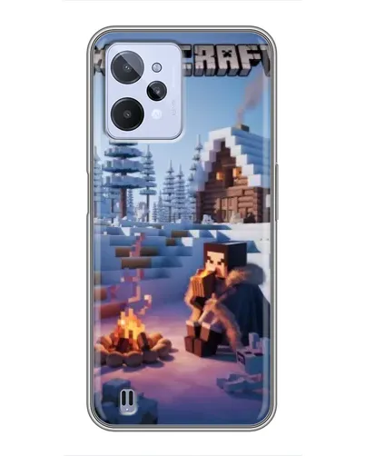 Чехол для Realme C31 с картинкой «Зимний Minecraft» Чехол для Realme C31 с картинкой «Зимний Minecraft»