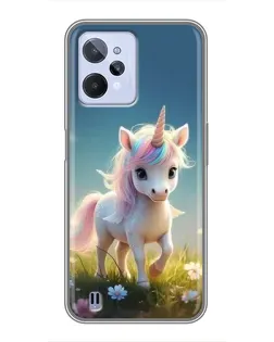 Чехол для Realme C31 с картинкой «Единорог на поляне» Чехол для Realme C31 с картинкой «Единорог на поляне»