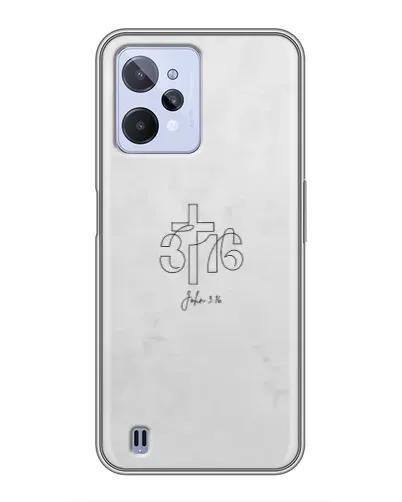 Чехол для Realme C31 с картинкой «Иоанна 3:16 Крест»