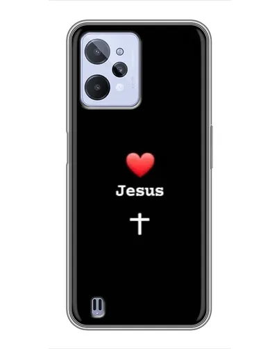Чехол для Realme C31 с картинкой «Сердце - Jesus»