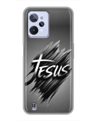 Чехол для Realme C31 с картинкой «Надпись Jesus Graffiti»