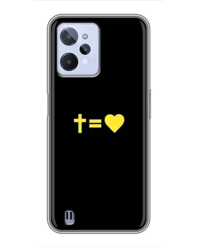 Чехол для Realme C31 с картинкой «Сердце и Крест»