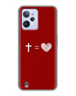 Чехол для Realme C31 с картинкой «Уравнение любви»