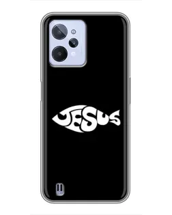 Чехол для Realme C31 с картинкой «Рыба Jesus»