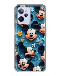 Чехол для Realme C31 с картинкой «Паттерн Микки и Минни»