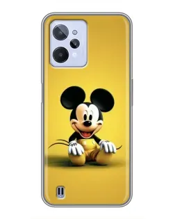 Чехол для Realme C31 с картинкой «Микки на желтом»