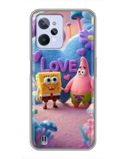 Чехол для Realme C31 с картинкой «Губка Боб Патрик»