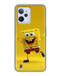 Чехол для Realme C31 с картинкой «Позитивный Губка Боб»