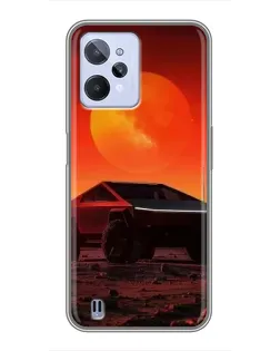 Чохол для Realme C31 з картинкою «Cybertruck на Марсі»