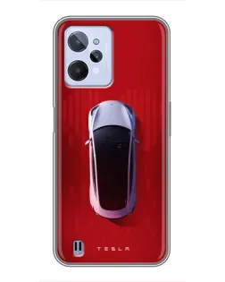 Чохол для Realme C31 з картинкою «Tesla Top View»