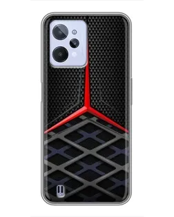 Чехол для Realme C31 с картинкой «Mercedes Carbon Grid»