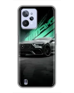 Чехол для Realme C31 с картинкой «Темный Mercedes AMG»