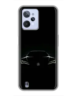 Чехол для Realme C31 с картинкой «Mercedes — силуэт авто» Чехол для Realme C31 с картинкой «Mercedes — силуэт авто»