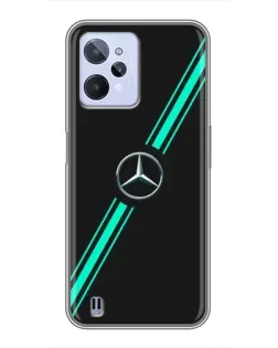Чехол для Realme C31 с картинкой «Спортивные линии Mercedes» Чехол для Realme C31 с картинкой «Спортивные линии Mercedes»
