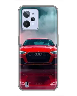Чехол для Realme C31 с картинкой «Audi RS — красный стиль»