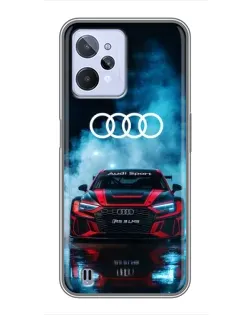 Чехол для Realme C31 с картинкой «Audi Sport — неон»