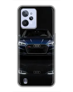 Чехол для Realme C31 с картинкой «Audi — ночное отражение»