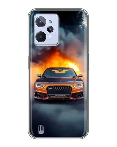 Чехол для Realme C31 с картинкой «Audi в огненном дыму» Чехол для Realme C31 с картинкой «Audi в огненном дыму»