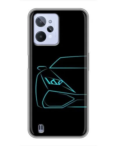 Чехол для Realme C31 с картинкой «Голубой силуэт Lamborghini» Чехол для Realme C31 с картинкой «Голубой силуэт Lamborghini»