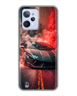 Чехол для Realme C31 с картинкой «Lamborghini красный дым» Чехол для Realme C31 с картинкой «Lamborghini красный дым»