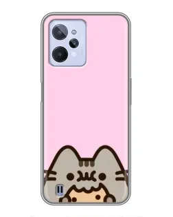 Чехол для Realme C31 с картинкой «Pusheen и печенье» Чехол для Realme C31 с картинкой «Pusheen и печенье»