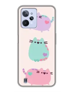 Чехол для Realme C31 с картинкой «Pusheen трио» Чехол для Realme C31 с картинкой «Pusheen трио»