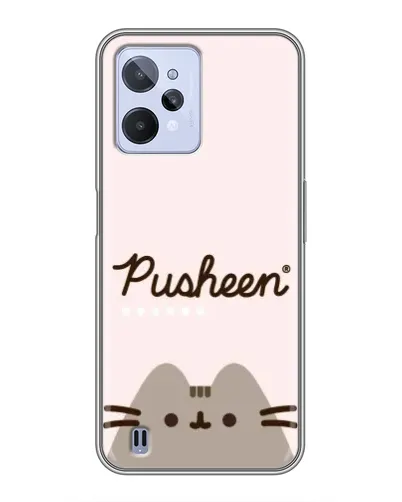 Чехол для Realme C31 с картинкой «Pusheen логотип» Чехол для Realme C31 с картинкой «Pusheen логотип»