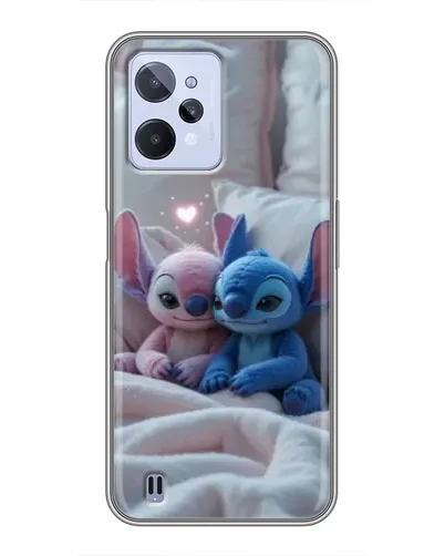 Чехол для Realme C31 с картинкой «Плюшевые Стич Ангел»