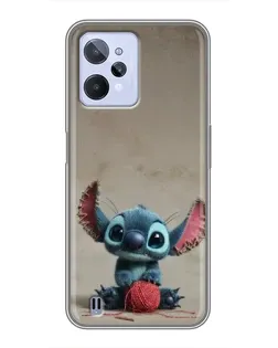 Чохол для Realme C31 з картинкою «Стіч на чоричневому фоні»