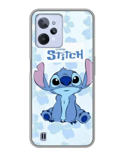 Чехол для Realme C31 с картинкой «Stitch среди цветов»