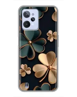 Чехол для Realme C31 с картинкой «Клевер в золоте» Чехол для Realme C31 с картинкой «Клевер в золоте»