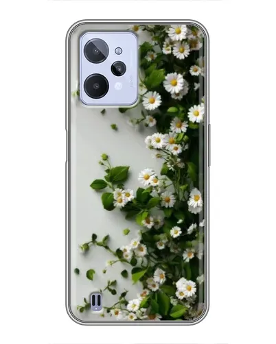 Чехол для Realme C31 с картинкой «Ветка мелких белых цветов» Чехол для Realme C31 с картинкой «Ветка мелких белых цветов»