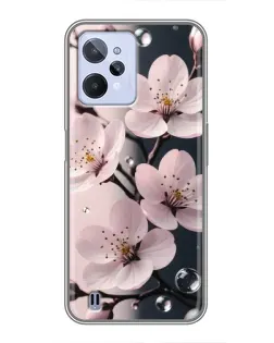 Чехол для Realme C31 с картинкой «Нежная сакура и капли» Чехол для Realme C31 с картинкой «Нежная сакура и капли»
