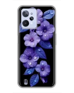 Чехол для Realme C31 с картинкой «Фиолетовые цветы с росою» Чехол для Realme C31 с картинкой «Фиолетовые цветы с росою»
