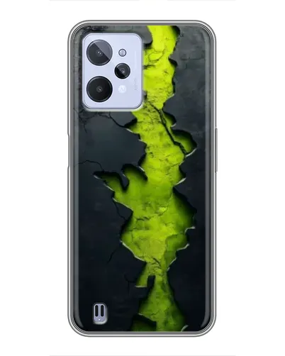 Чехол для Realme C31 с картинкой «Салатовый разлом скалы» Чехол для Realme C31 с картинкой «Салатовый разлом скалы»
